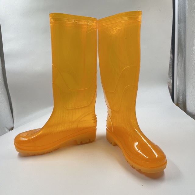 Custom Orange Rain boots PVC Gumboots