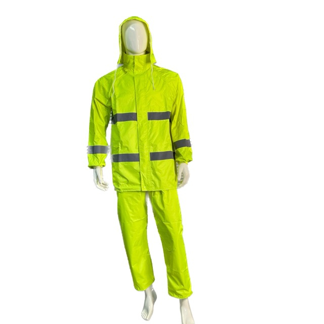 Safety Rain Suit High Vis Reflect Light Waterproof Workwear 