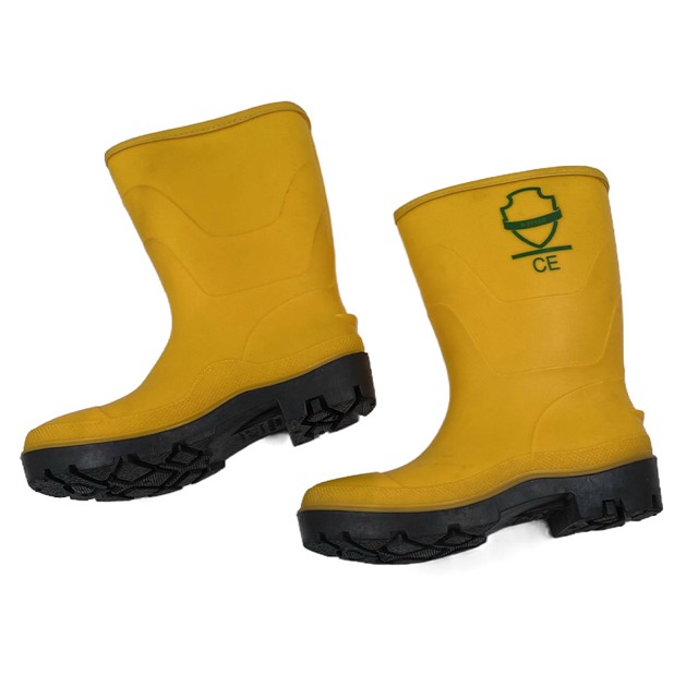 Construction Site Yellow PVC Upper Waterproof Rain Boots