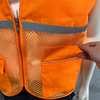 High Visibility Reflective orange Mesh Breathable Construction Safety Vest for Security Personnel
