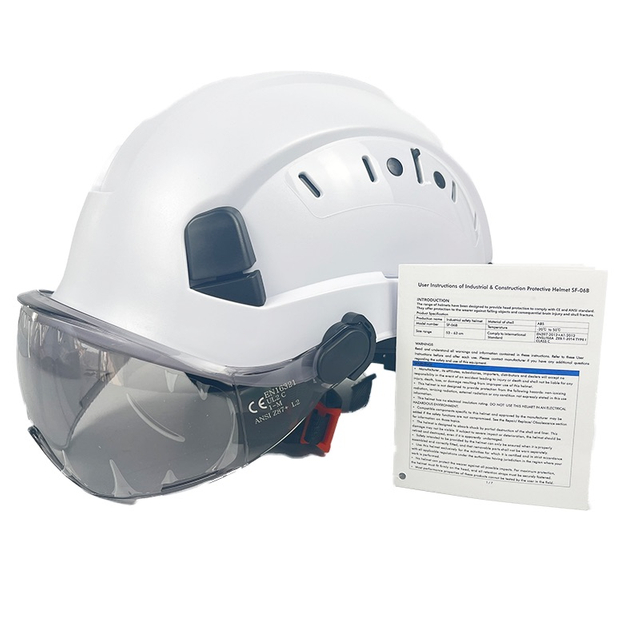 White Construction Industry Safety Helmet Suitable for Various Fields with Strip-Shaped Stomata