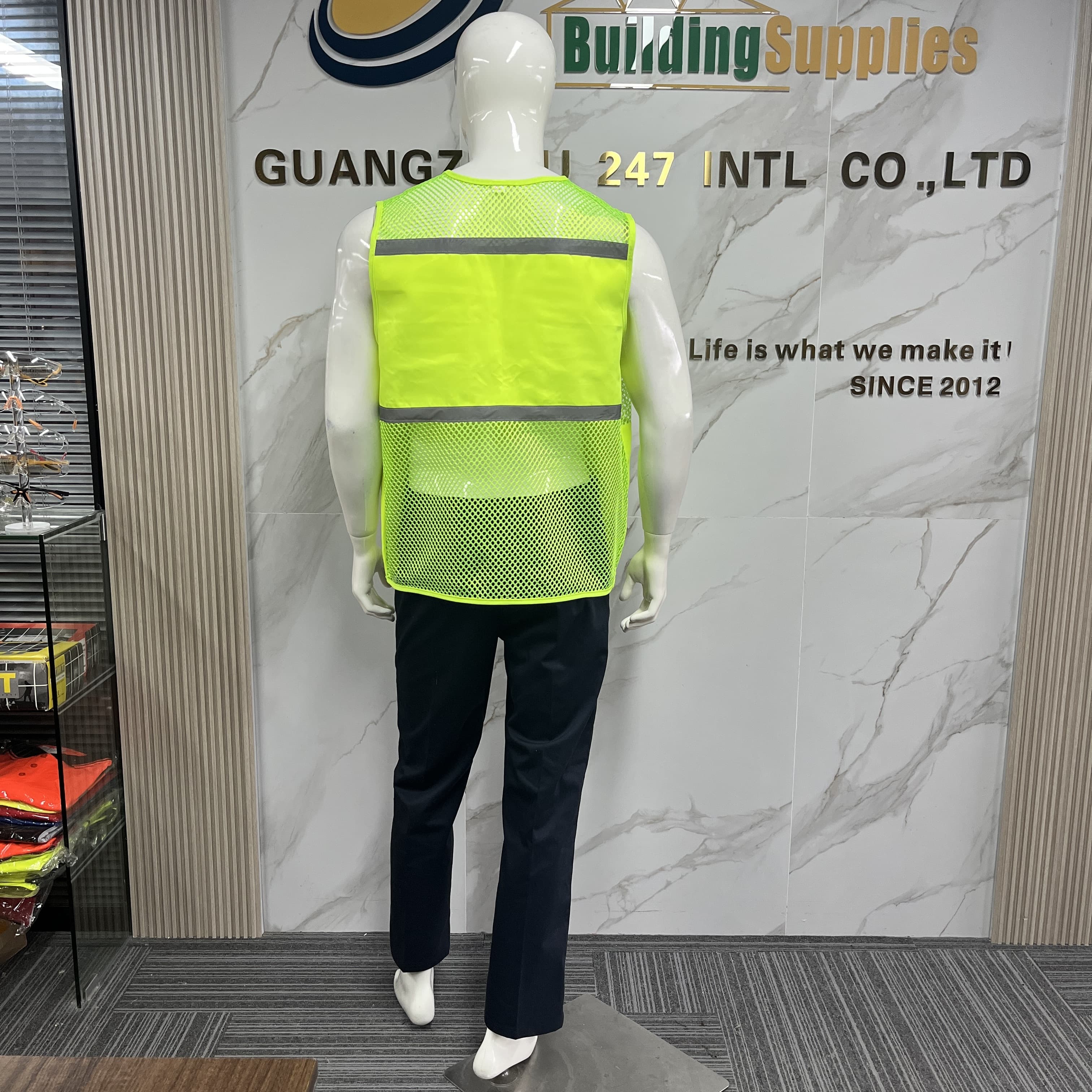 Wholesale Custom Logo High visibility Reflective Multi-Pocket Vest Outdoor Work Safety Vest