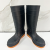 Anti-Slip Black Rubber Work PVC Farm Rain Boot with Ce Certification With Steel Toe Safety Rain Boots