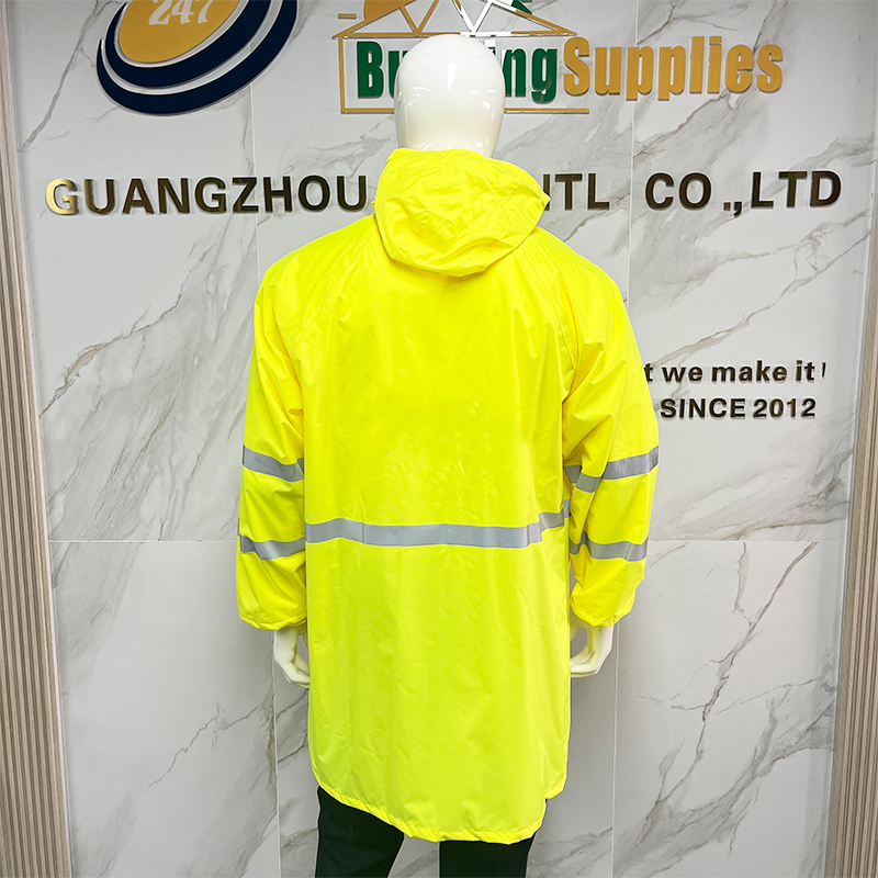 Reusable Rainwear Transparency Portable Rainwear Waterproof EVA Long Jacket Rain Poncho Raincoat