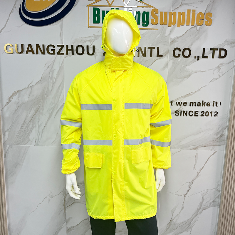 Reusable Rainwear Transparency Portable Rainwear Waterproof EVA Long Jacket Rain Poncho Raincoat