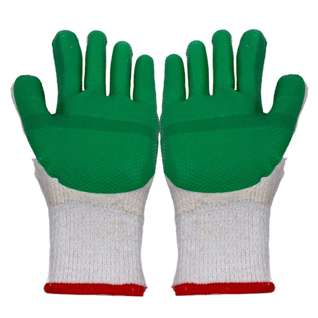 Heavy Rubber Glove Poly-Cotton Liner Rubber Gloves