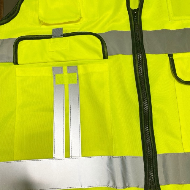 High Visibility Zipper Safety Vest With Reflective Strips