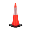 Rubber Base Road Cone Plastic Reflective Warning Traffic Cone