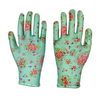 Women's Floral Nitrile Coated Garden Glove Breathable Anti-slip Safety Gloves for Yard Cleaning