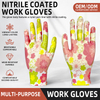 Multicolour Nitrile Coated Gloves Safety Work OEM Nylon Polyester Breathable Safety Gloves