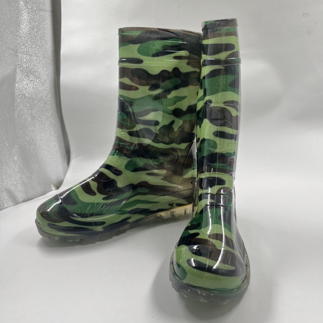 Mid-Tube Camouflage PVC Rain Boots for Adult