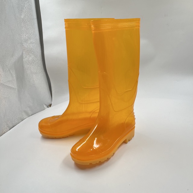 Custom Orange Rain boots PVC Gumboots