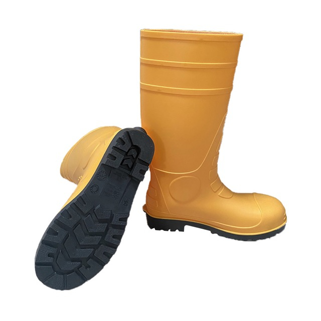 Customized logo PVC gumboots with steel toe