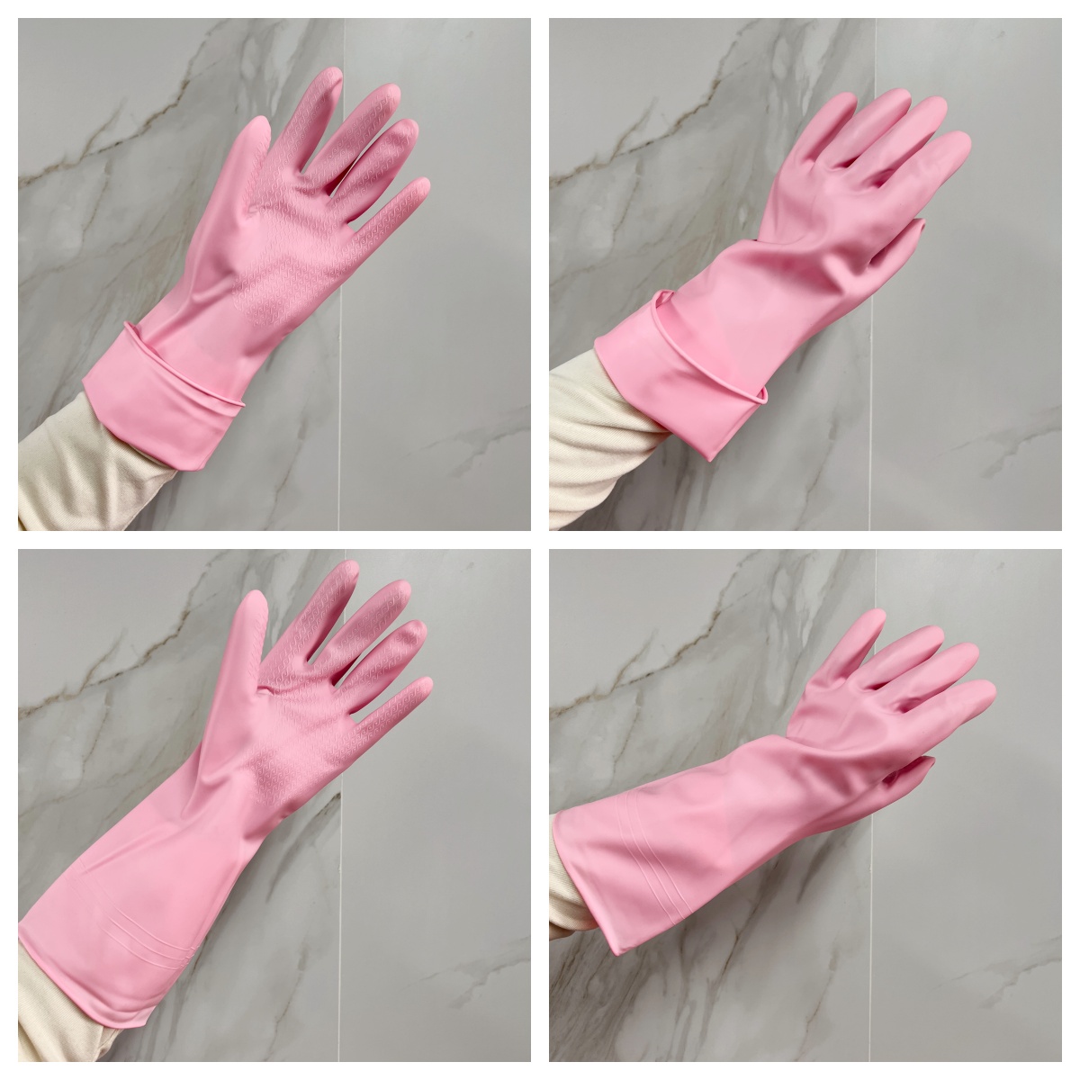 New Heat-Resistant Cleaning Dish Washing Colorful Household Natural Latex Rubber Gloves
