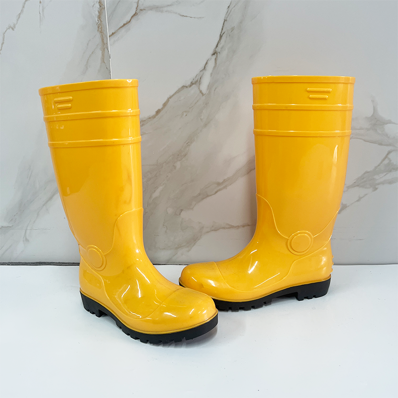 Safety Rain Boots Anti-Slip Labor Protect Rain Boots for Industry Work with Steel Toe