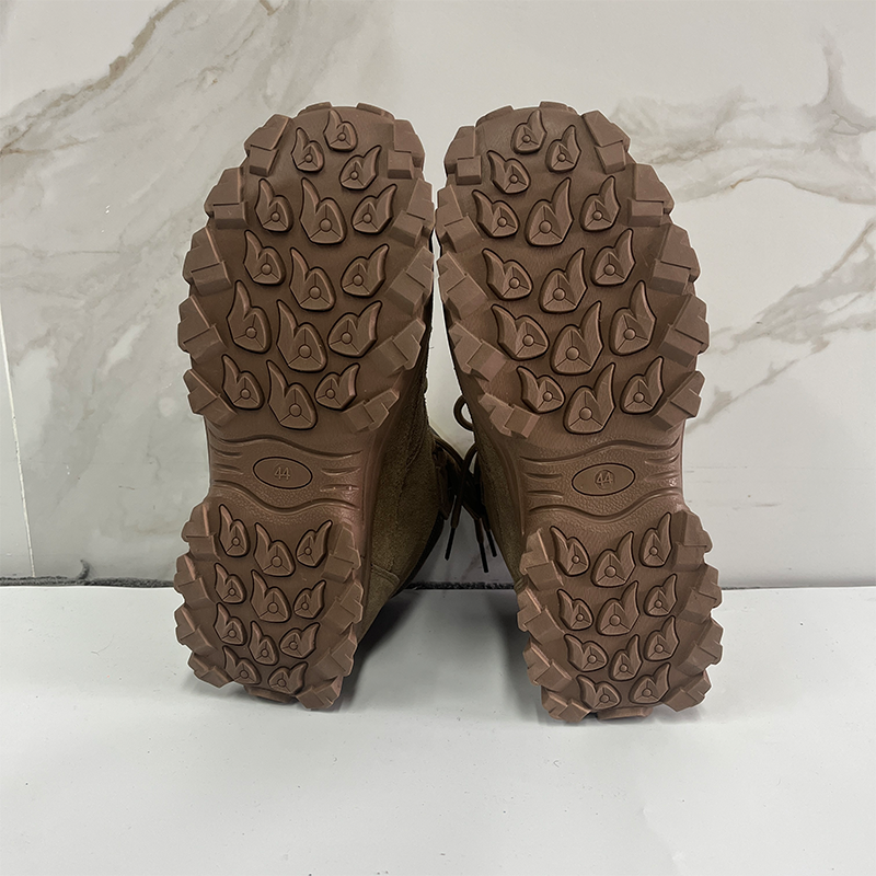 Men's Brown Slip-Resistant Safety Shoes Leather High Safety Steel Toe Slip Resistant Work Shoes