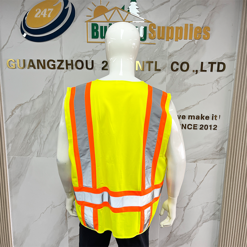 Polyester High-Visibility Reflective Safety Vest with Custom Logo Working Clothes