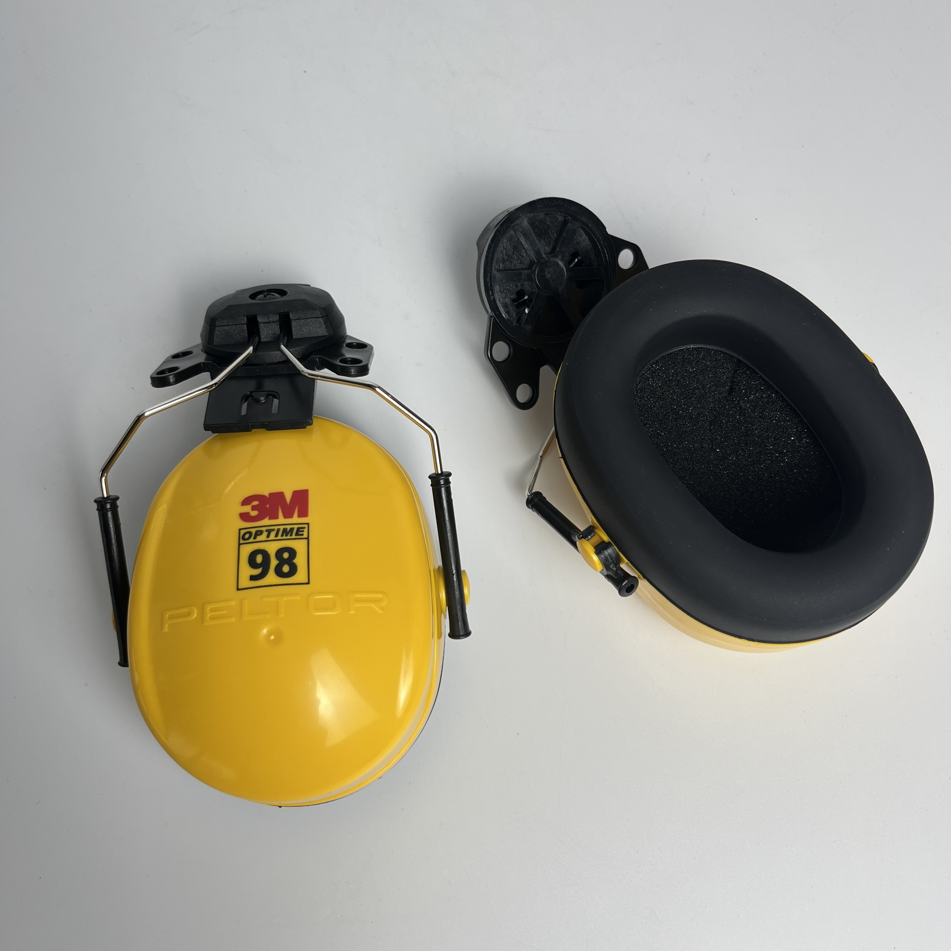 H9P3E Yellow Construction Industry Noise Reduction ABS Safety Earmuffs for Helmet