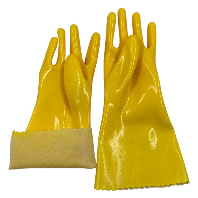 Red PVC Gloves Industrial Chemical Protection Gloves