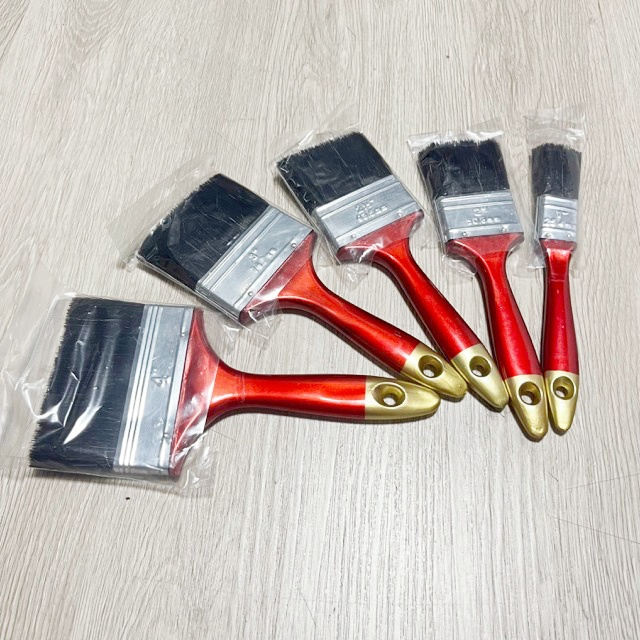 Wall Paint Brush with Red Plastic Handle Paint Brush Holder