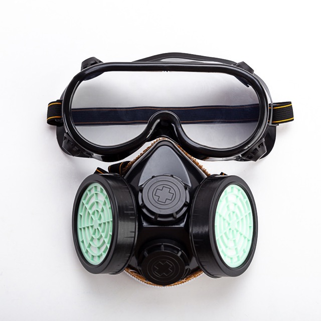  JY5014 Double Cartridge Dust Mask with Goggle