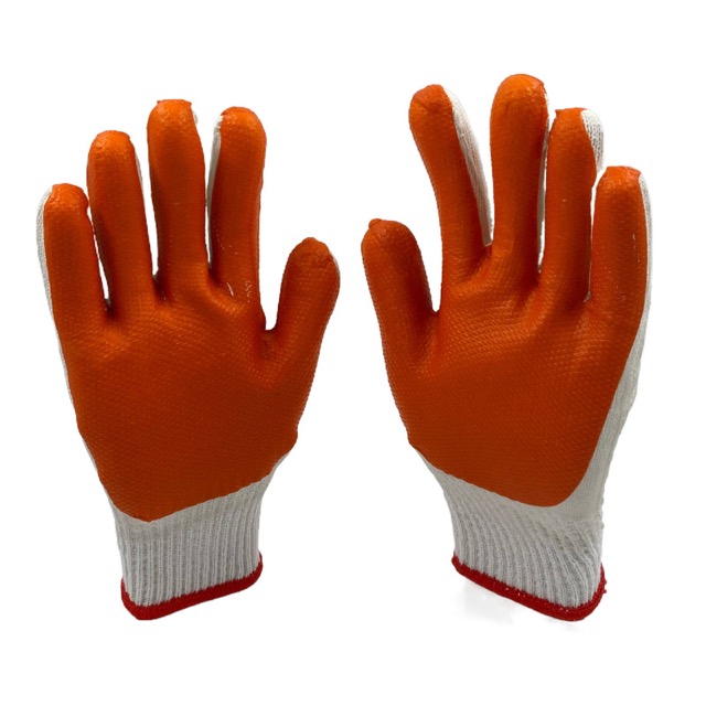 Heavy Rubber Glove Poly-Cotton Liner Rubber Gloves