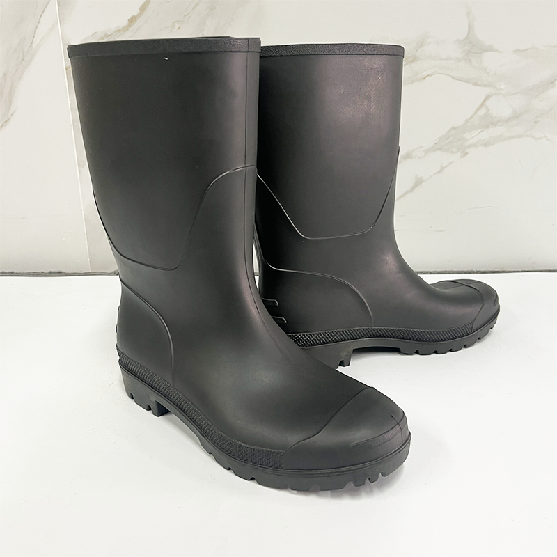 Outdoor Men Non-Slip Waterproof High PVC Safety Shoes Rain Boots for Safety Working