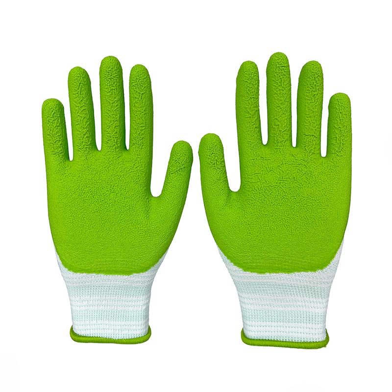Garden Gloves Green Anti-slip Rubber Safety Glove Wholesale Industrial Protective Garden Working Gloves