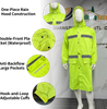 High Visibility Industrial Reflective Safety Hooded Waterproof Reflector Jackets Coat Rain Coat Waterproof