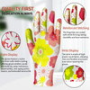 Multicolour Nitrile Coated Gloves Safety Work OEM Nylon Polyester Breathable Safety Gloves