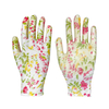 Wholesale Floral Print Mesh Gloves Safety Breathable Non Slip Garden Work Gloves for Woman