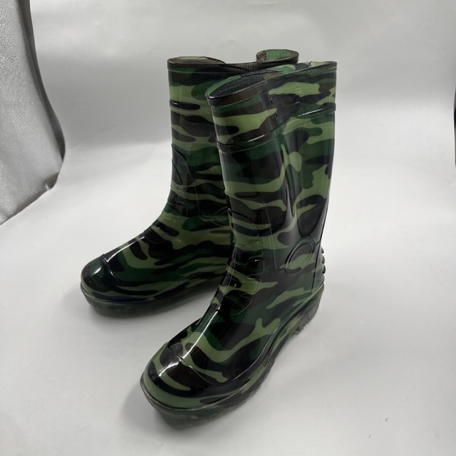 Mid-Tube Camouflage PVC Rain Boots for Adult