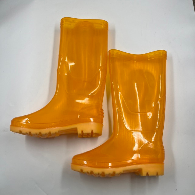 Custom Orange Rain boots PVC Gumboots