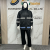 Black PVC Waterproof Men Safety Raincoat Workwear Reflective Safety Raincoat