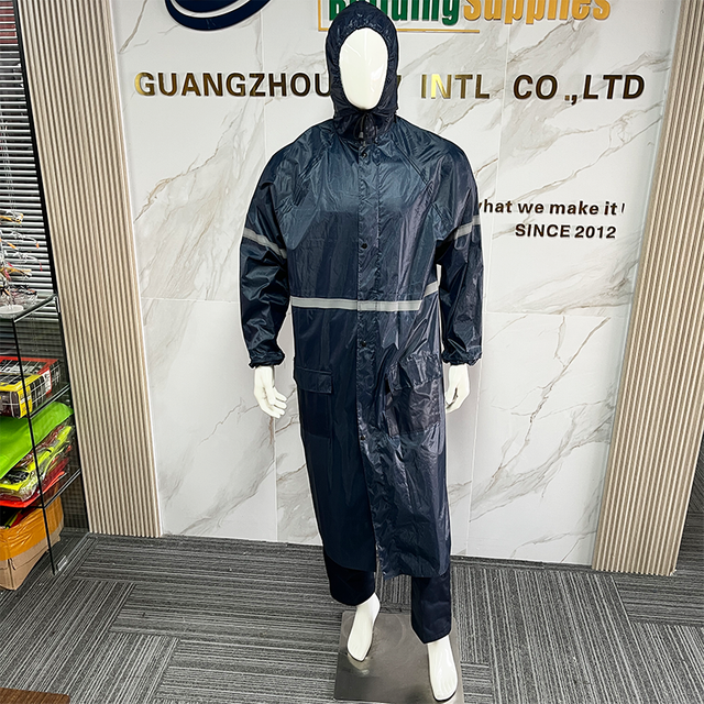 100% Waterproof Work Raincoat Heavy Duty Thick Safety Reflective Safety Raincoat 