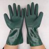 Finishing Waterproof Oil Chemical Resistant Green Industrial PVC Gloves