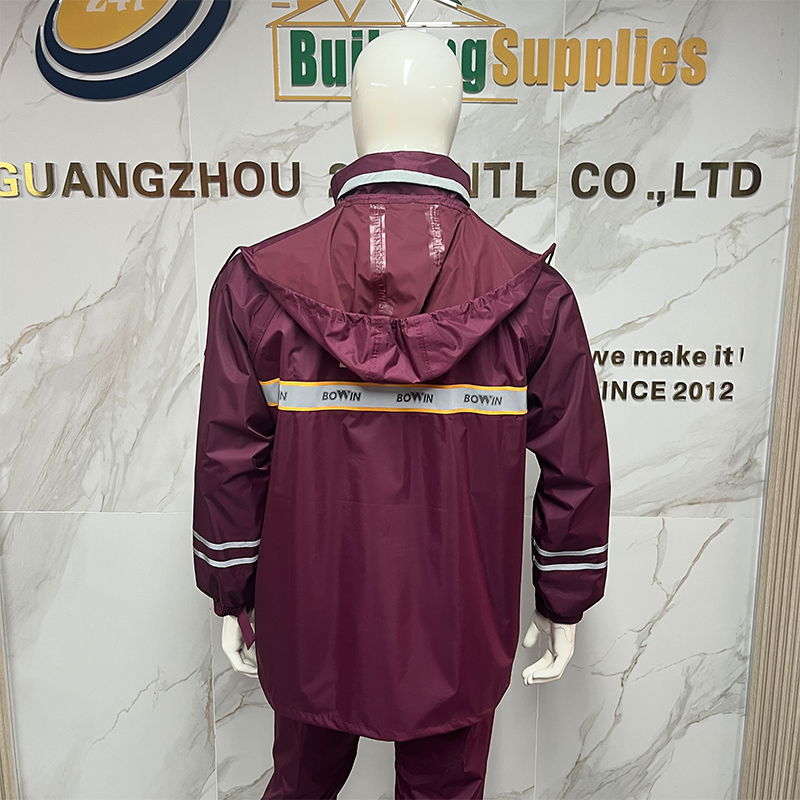High Visibility Safety Raincoat Waterproof PVC Rain Coat with Reflector for Safety Workwear 