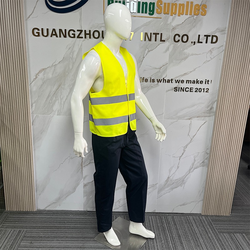 Safety Vest High visibility Reflective Safety Vest with Magic Tape Fastener for Night Shifts