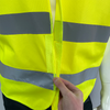 Safety Vest High visibility Reflective Safety Vest with Magic Tape Fastener for Night Shifts