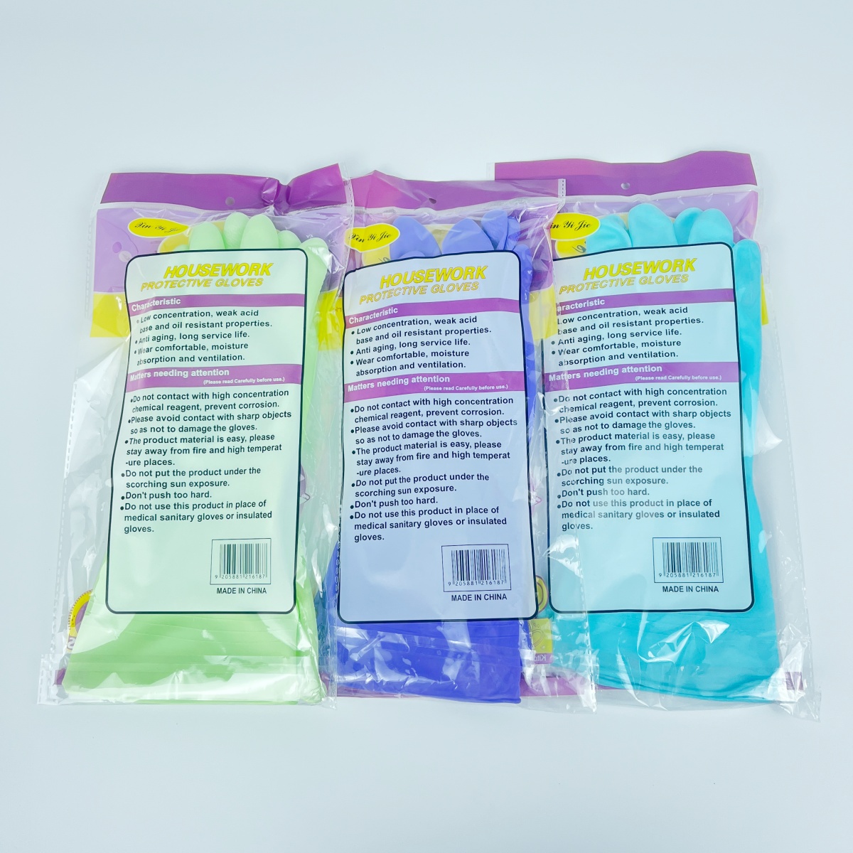 Reusable Latex Rubber Household Cleaning Safety Work Gloves