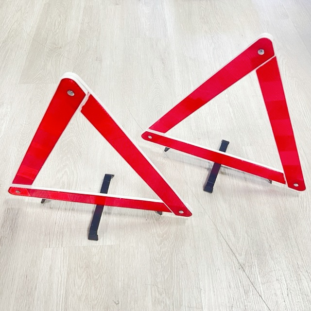 Reflective Safety Car Tripod Folded Stop Sign Warning Triangle