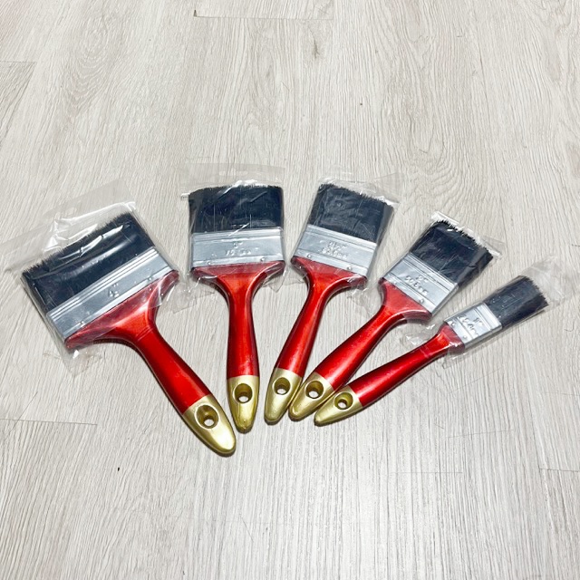 Wall Paint Brush with Red Plastic Handle Paint Brush Holder