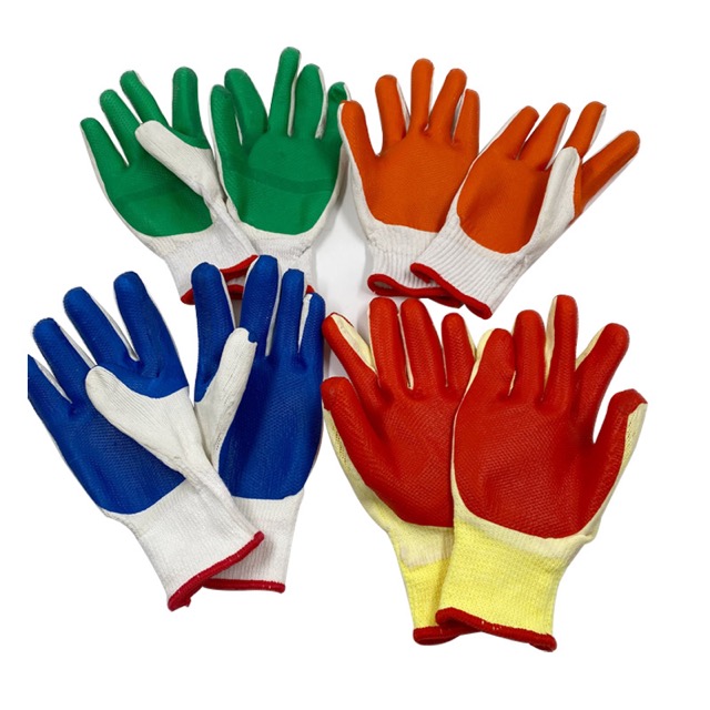 Heavy Rubber Glove Poly-Cotton Liner Rubber Gloves