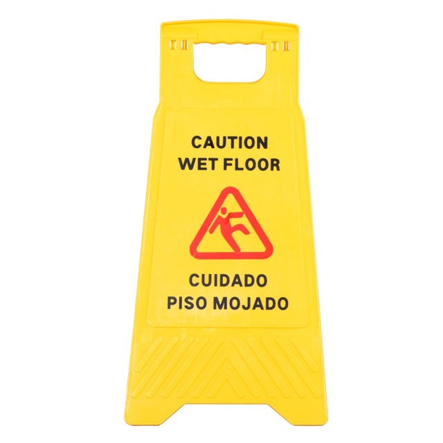 Plastic Wet Floor Sign Customized Logo Caution Sign Board