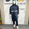 Wholesale Adults Waterproof Long Rain Coat Hooded Raincoat with Reflective Strip