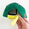 Popular Unisex Green Yellow Two Tones Hat Cotton Embroidery 6 Panel Bump Cap