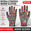 Nitrile Coated Gloves Safety Work Gloves Female Garden Protective Gloves for Wholesale