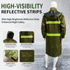 2026 New Design High Visibility Industrial Reflective Safety Raincoat Long Sleeve One-piece Waterproof Raincoat