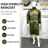High Visibility Industrial Reflective Safety Hooded Waterproof Reflector Jackets Coat Rain Coat Waterproof