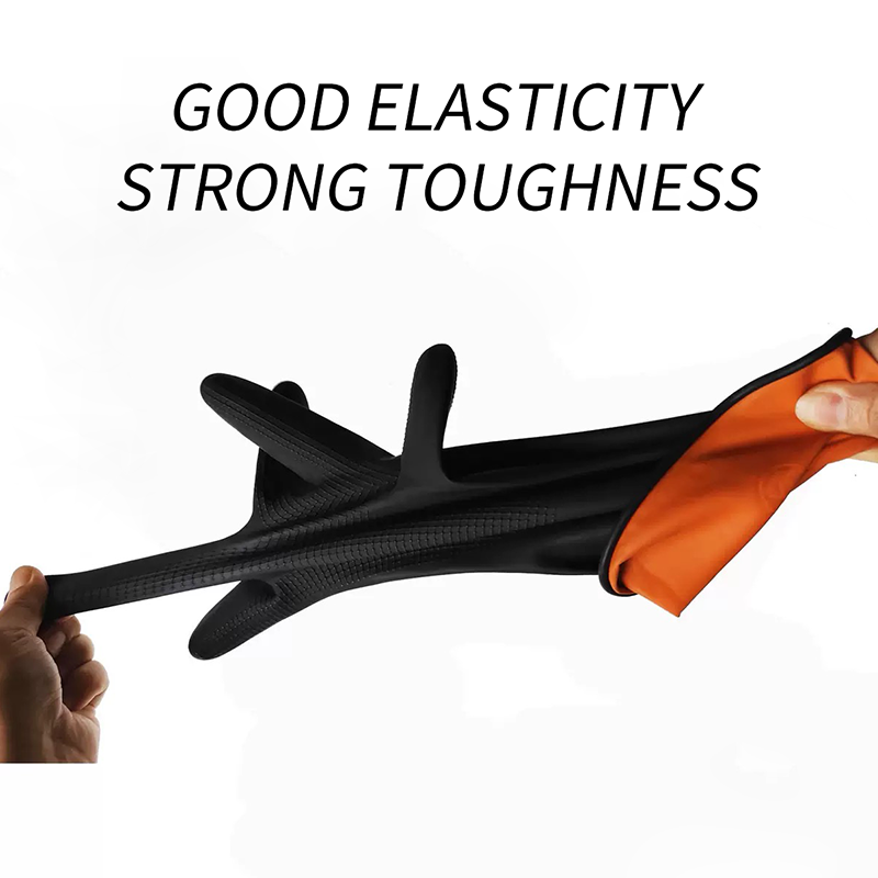 High Quality Resistant Chemical Industrial Latex Gloves Thick Safety Gloves Anti-slip Labor Protection Glove